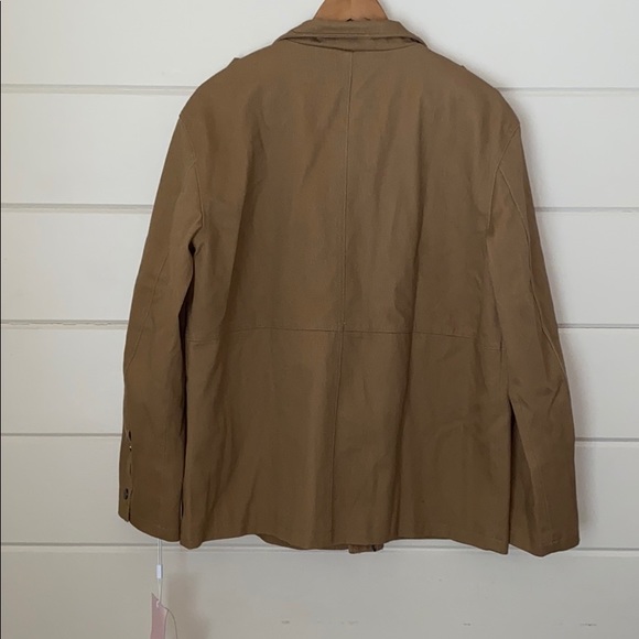 Sold Out AVEC LES FILLES Tan Canvas Cargo Jacket L – Rare, NWT, Military Style - Picture 3 of 8